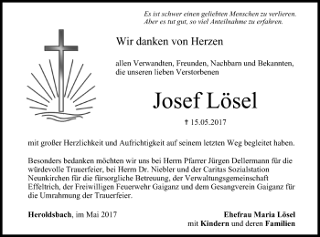 Anzeige von Josef Lösel von MGO