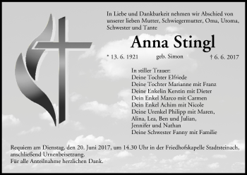 Anzeige von Anna Stingl von MGO