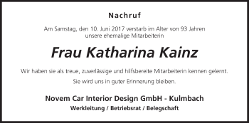 Anzeige von Katharina Kainz von MGO