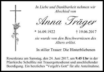 Anzeige von Anna Träger von MGO