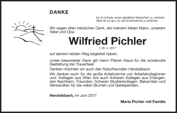 Anzeige von Wilfried Pichler von MGO