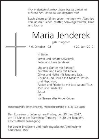 Anzeige von Maria Jenderek von MGO