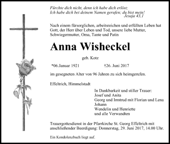 Anzeige von Anna Wisheckel von MGO
