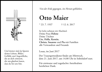 Anzeige von Otto Maier von MGO