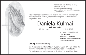 Anzeige von Daniela Kulmai von MGO