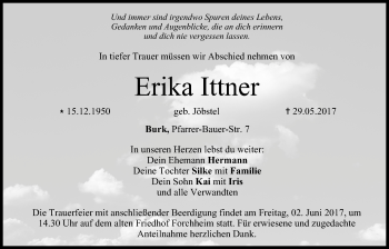 Anzeige von Erika Ittner von MGO