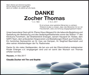 Anzeige von Thomas Zocher von MGO