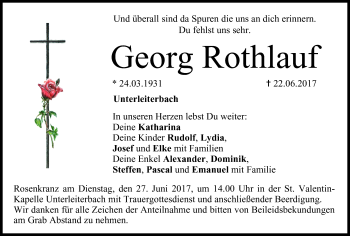 Anzeige von Georg Rothlauf von MGO