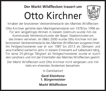 Anzeige von Otto Kirchner von MGO
