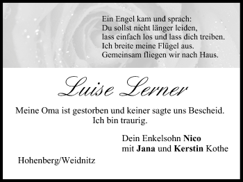 Anzeige von Luise Lerner von MGO