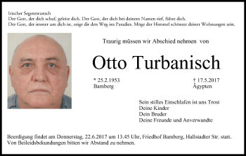 Anzeige von Otto Turbanisch von MGO