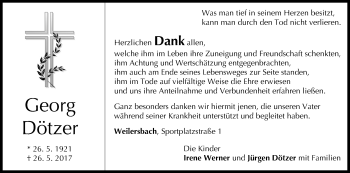 Anzeige von Georg Dötzer von MGO