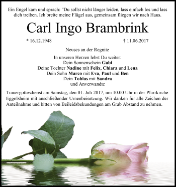 Anzeige von Carl Ingo Brambrink von MGO
