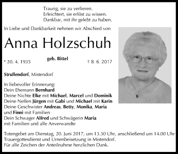 Anzeige von Anna Holzschuh von MGO