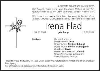 Anzeige von Irena Flad von MGO