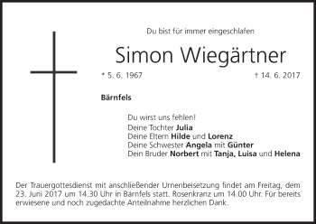 Anzeige von Simon Wiegärtner von MGO