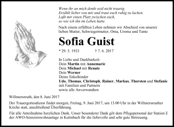 Anzeige von Sofia Guist von MGO