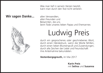 Anzeige von Ludwig Preis von MGO