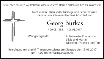 Anzeige von Georg Burkas von MGO