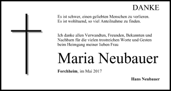 Anzeige von Maria Neubauer von MGO