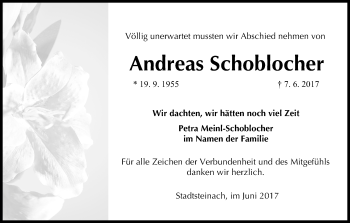Anzeige von Andreas Schoblocher von MGO