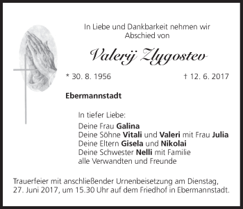 Anzeige von Valerij Zlygostev von MGO