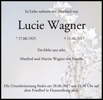 Anzeige von Lucie Wagner von MGO