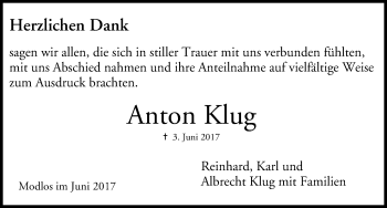 Anzeige von Anton Klug von MGO