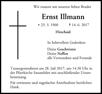 Anzeige von Ernst Illmann von MGO