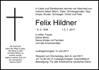 Anzeige von Felix Hildner von MGO
