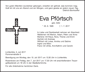 Anzeige von Eva Pförtsch von MGO