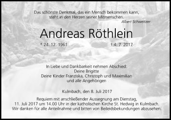 Anzeige von Andreas Röthlein von MGO