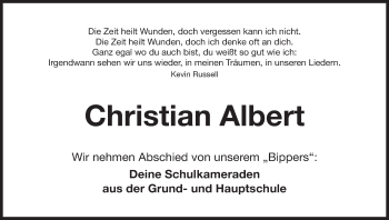 Anzeige von Christian Albert von MGO