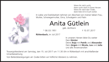 Anzeige von Anita Gütlein von MGO