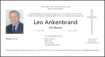 Anzeige von Leo Ankenbrand von MGO