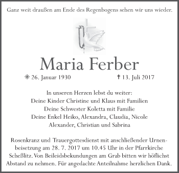 Anzeige von Maria Ferber von MGO