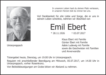 Anzeige von Emil Ebert von MGO