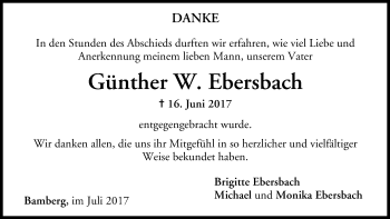 Anzeige von Günther W. Ebersbach von MGO