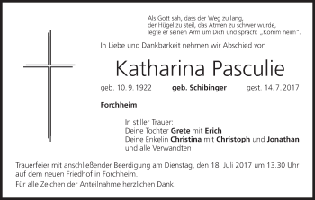 Anzeige von Katharina Pasculie von MGO