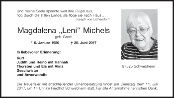 Anzeige von Magdalena Michels von MGO