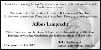 Anzeige von Alfons Lamprecht von MGO