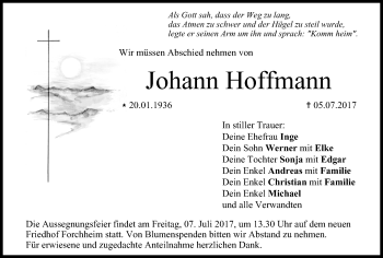 Anzeige von Johann Hoffmann von MGO
