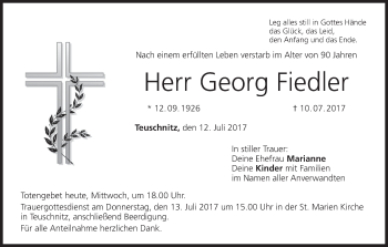 Anzeige von Georg Fiedler von MGO