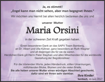 Anzeige von Maria Orsini von MGO