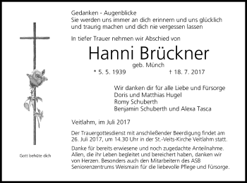 Anzeige von Hanni Brückner von MGO