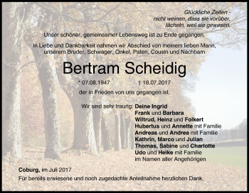 Anzeige von Bertram Scheidig von MGO