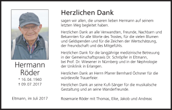 Anzeige von Hermann Röder von MGO