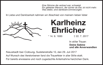 Anzeige von Karlheinz Ehrlicher von MGO