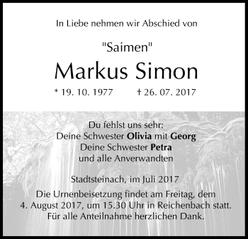 Anzeige von Markus Simon von MGO