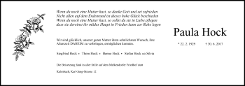 Anzeige von Paula Hock von MGO